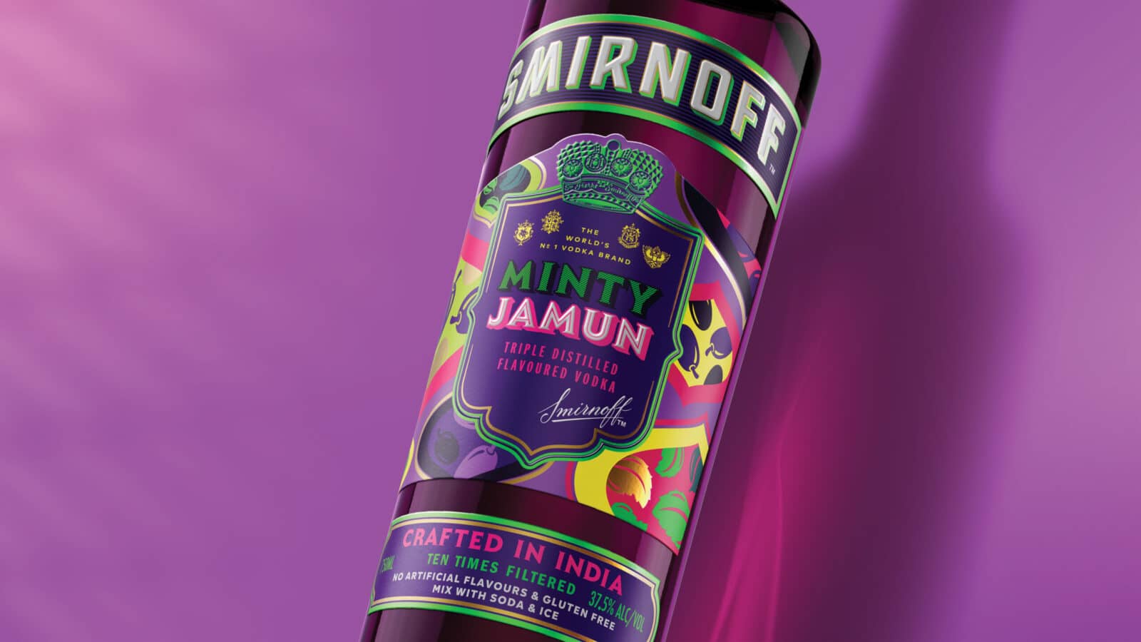 A Smirnoff vodka Minty Jamun flavor