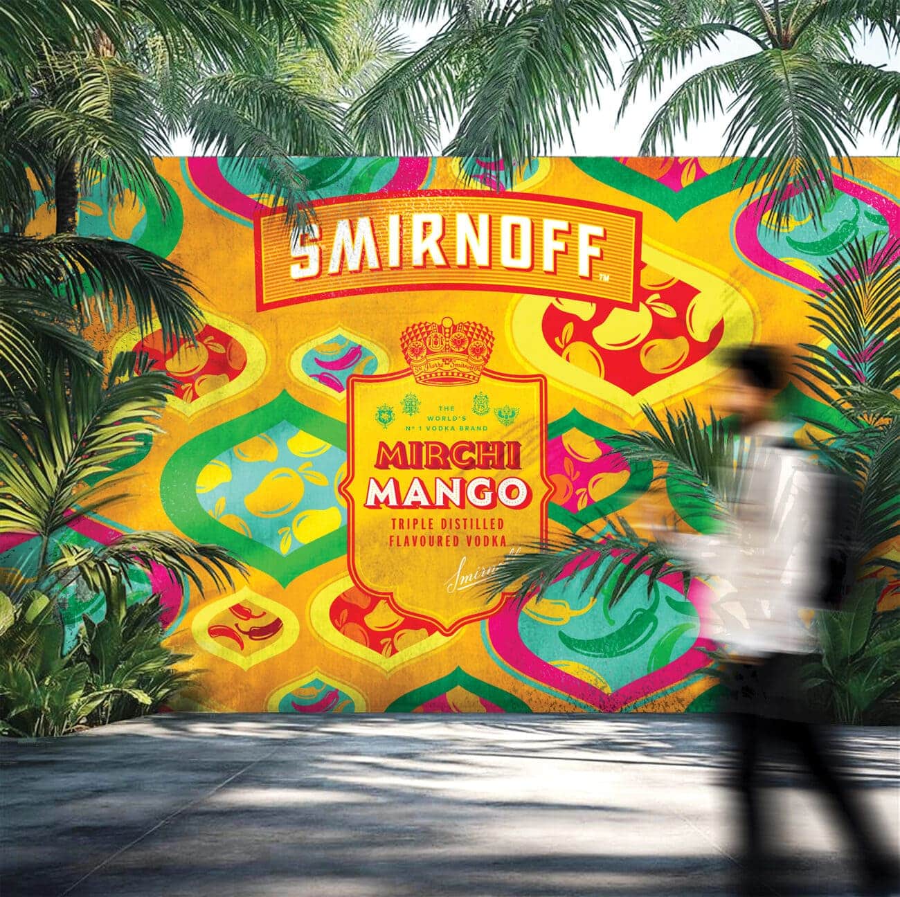A Smirnoff mirchi mango-flavour vodka