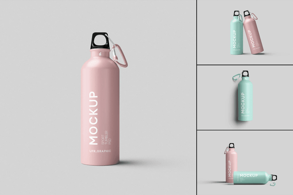 A sport tumbler mockup set