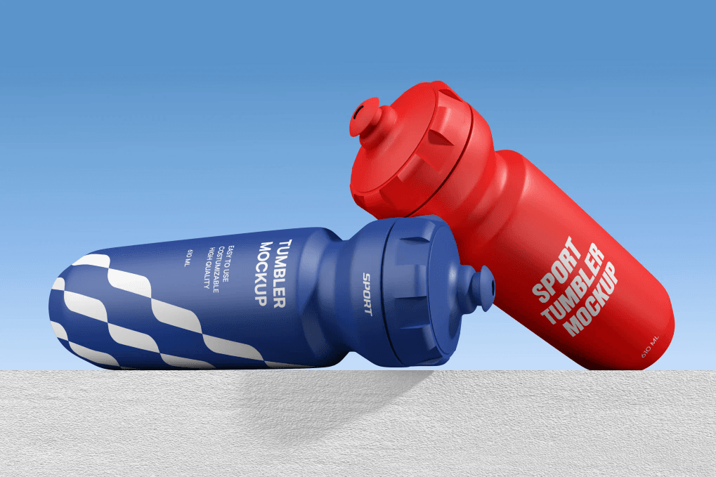 A sport tumbler mockup template