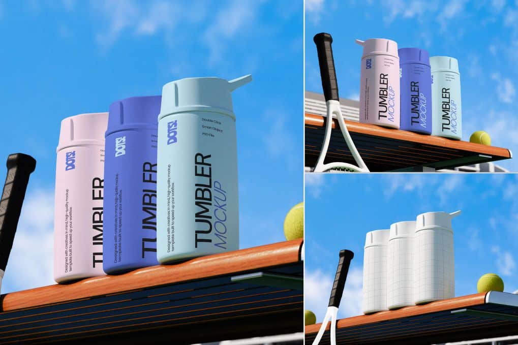 A realistic tumbler mockup