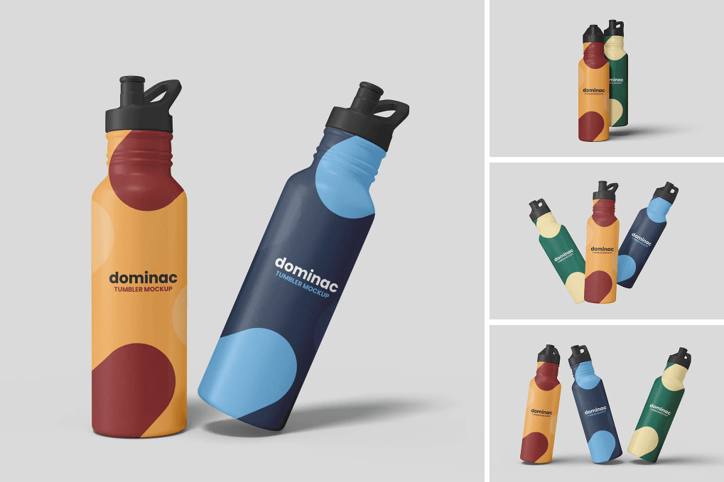A tumbler mockup set