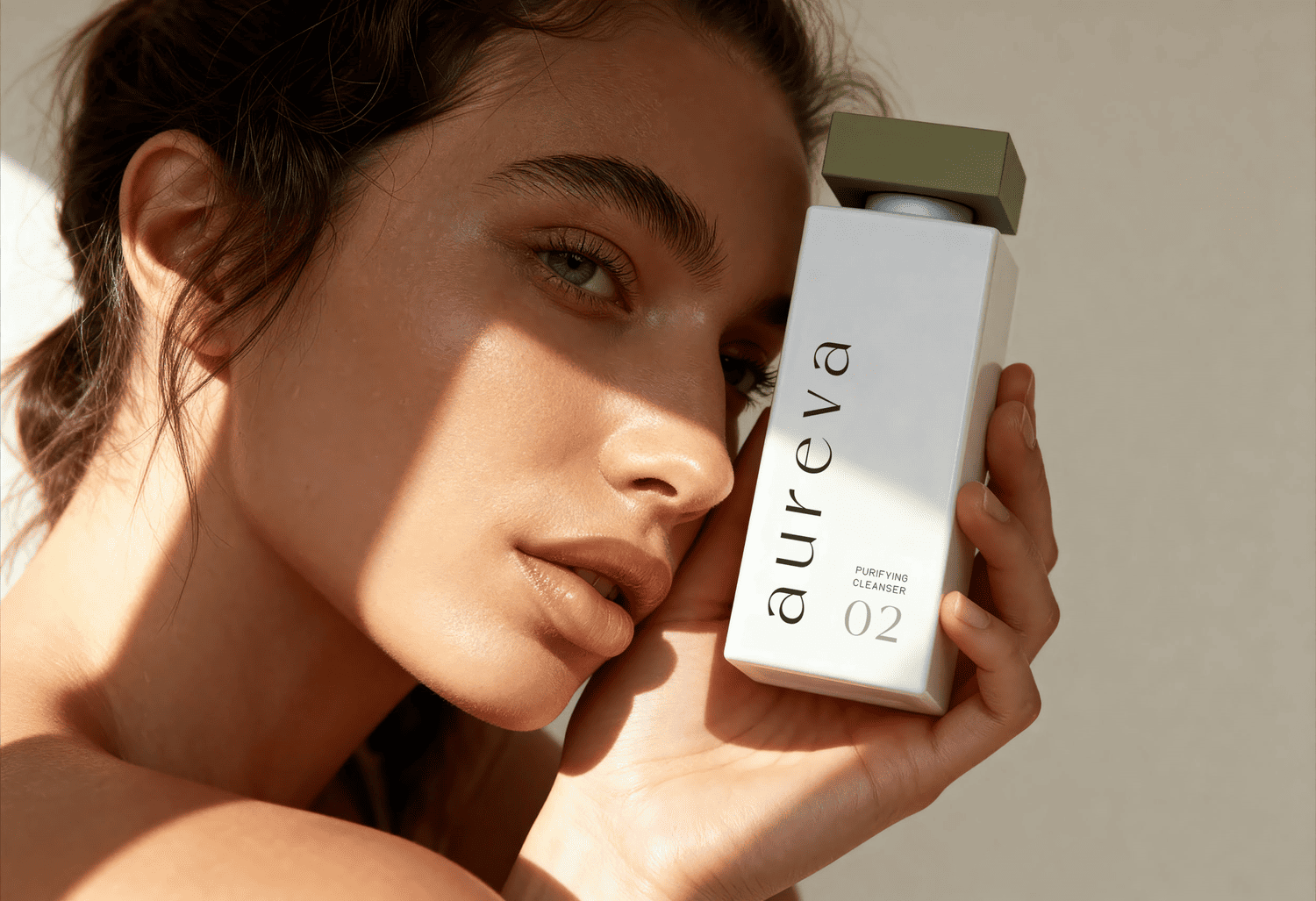 Aureva skincare branding and packaging cover