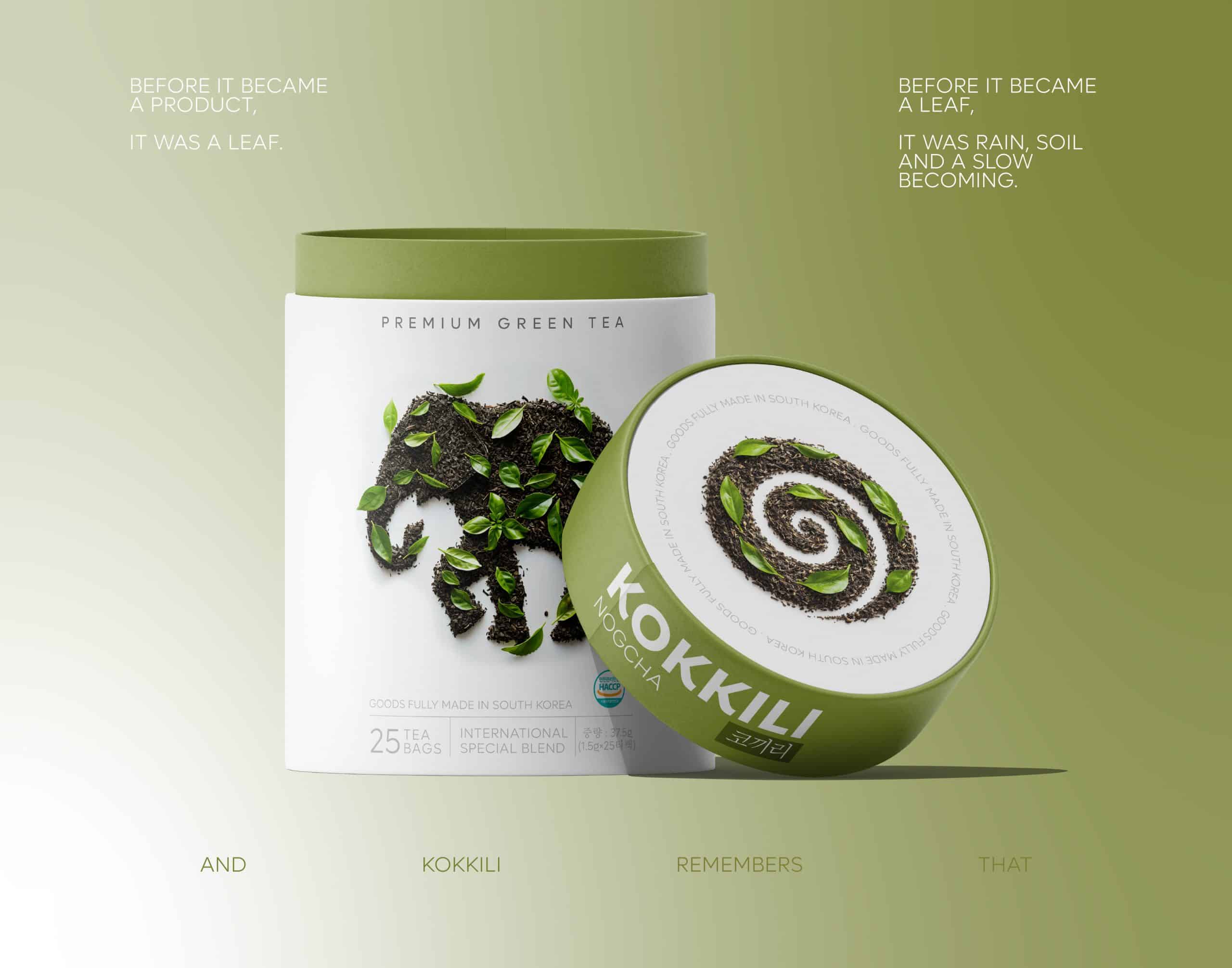 Kokkili tea tube packaging