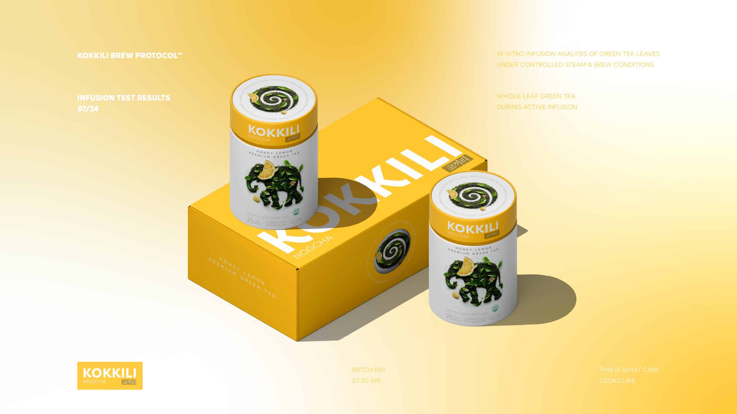 Kokkili packaging on yellow box