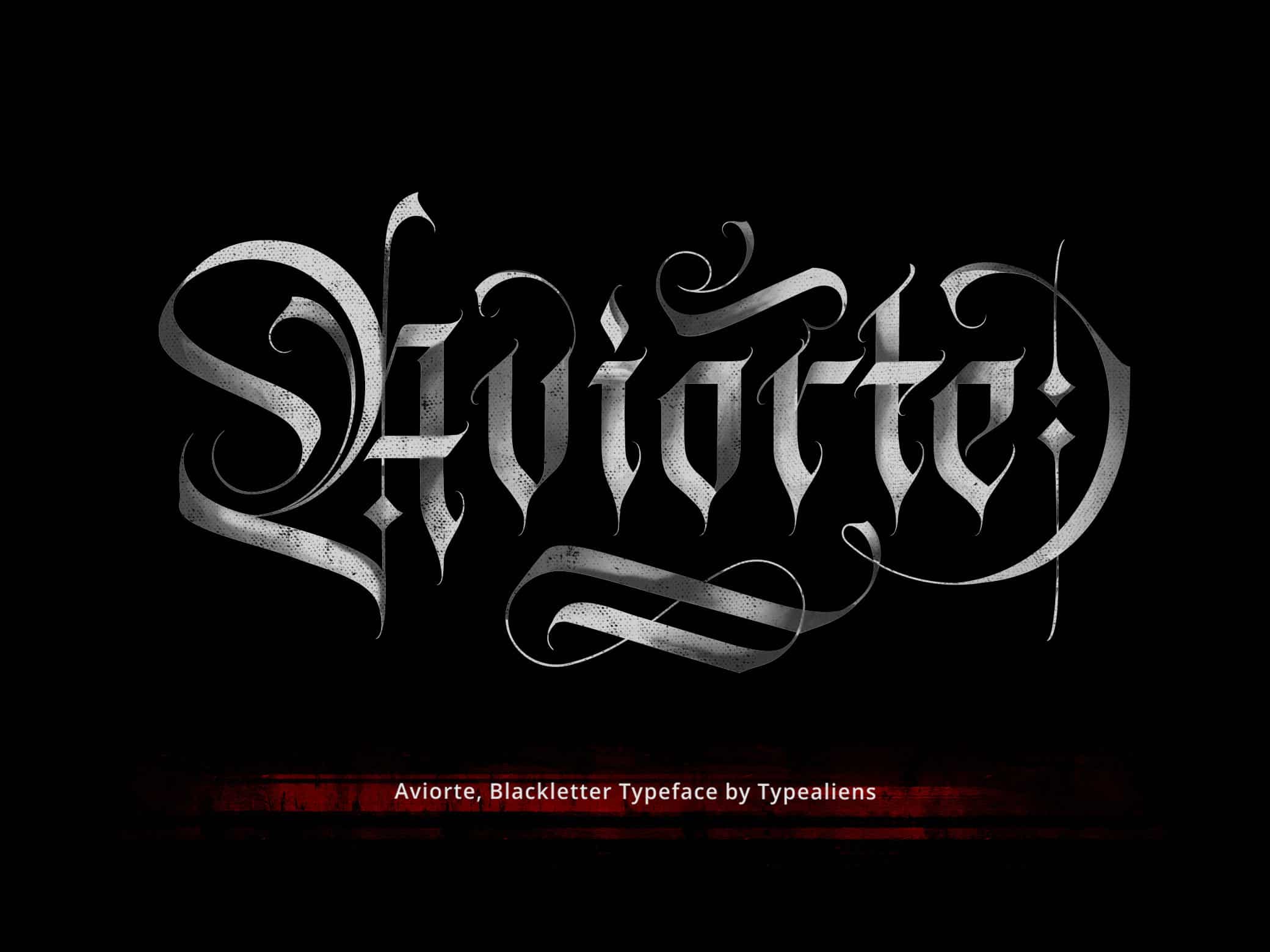 A free Aviorte Blackletter font