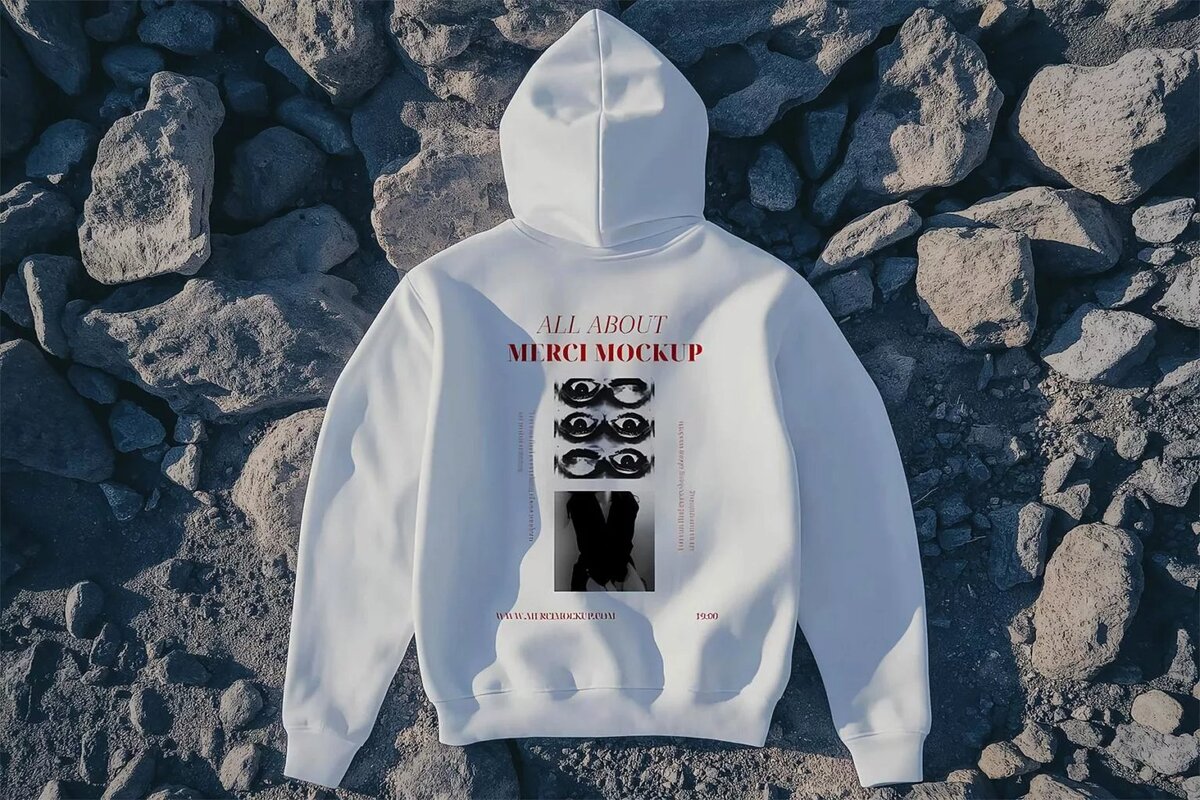 A free back hoodie mockup