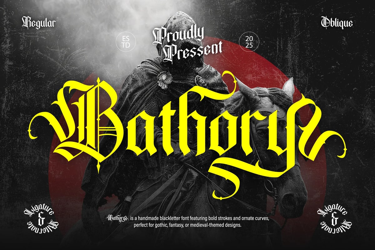 A blackletter Gothic font