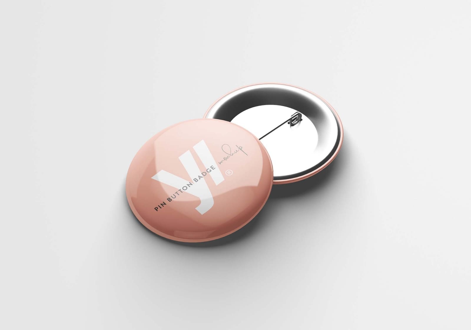 A free pin badge mockup