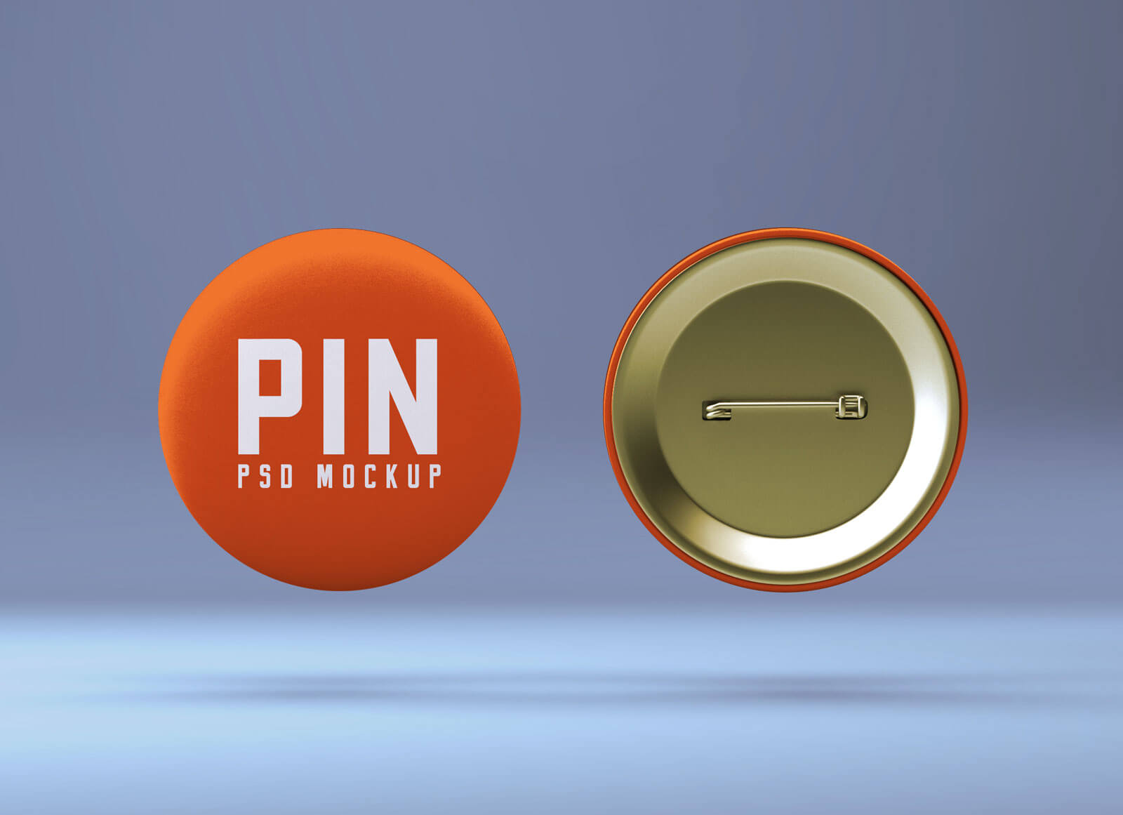 A free pin badge mockup