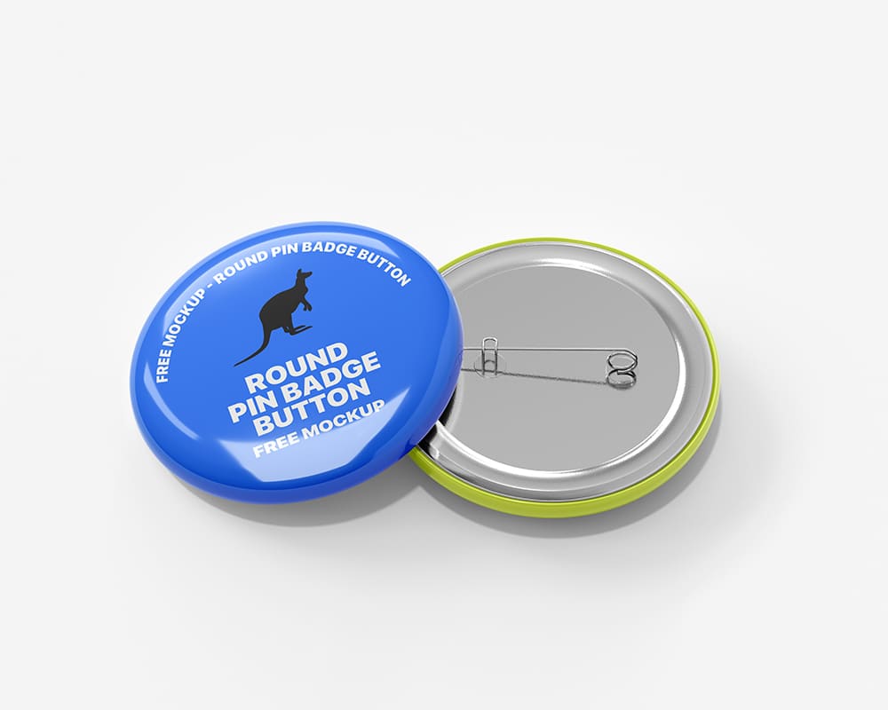 A free pin badge mockup