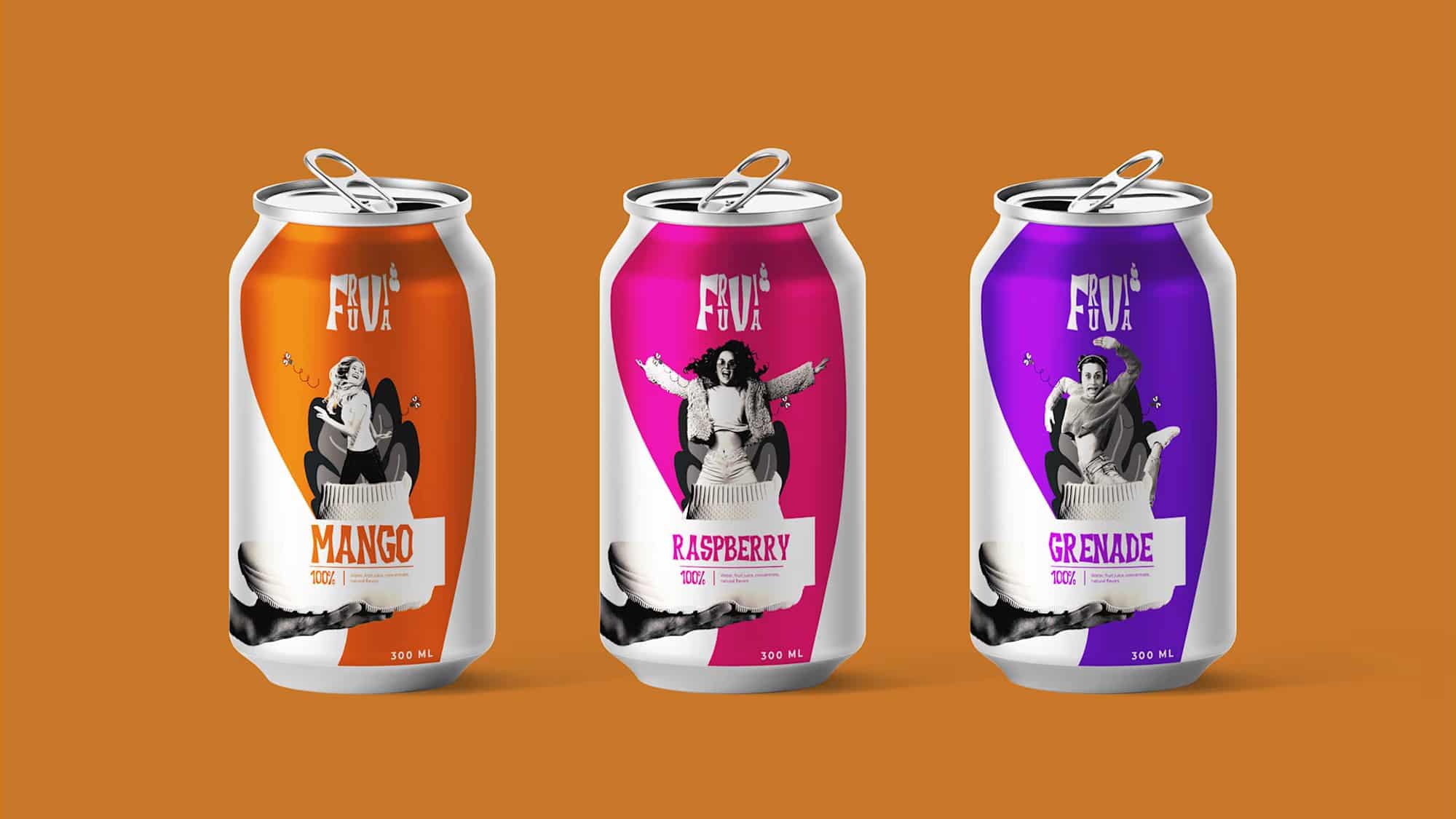 A Fruvia beverages in different taste