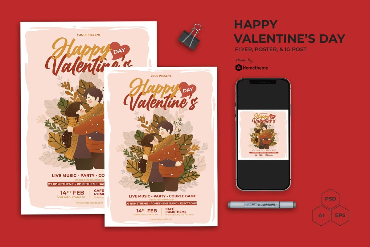 Happy Valentine's Day Flyer