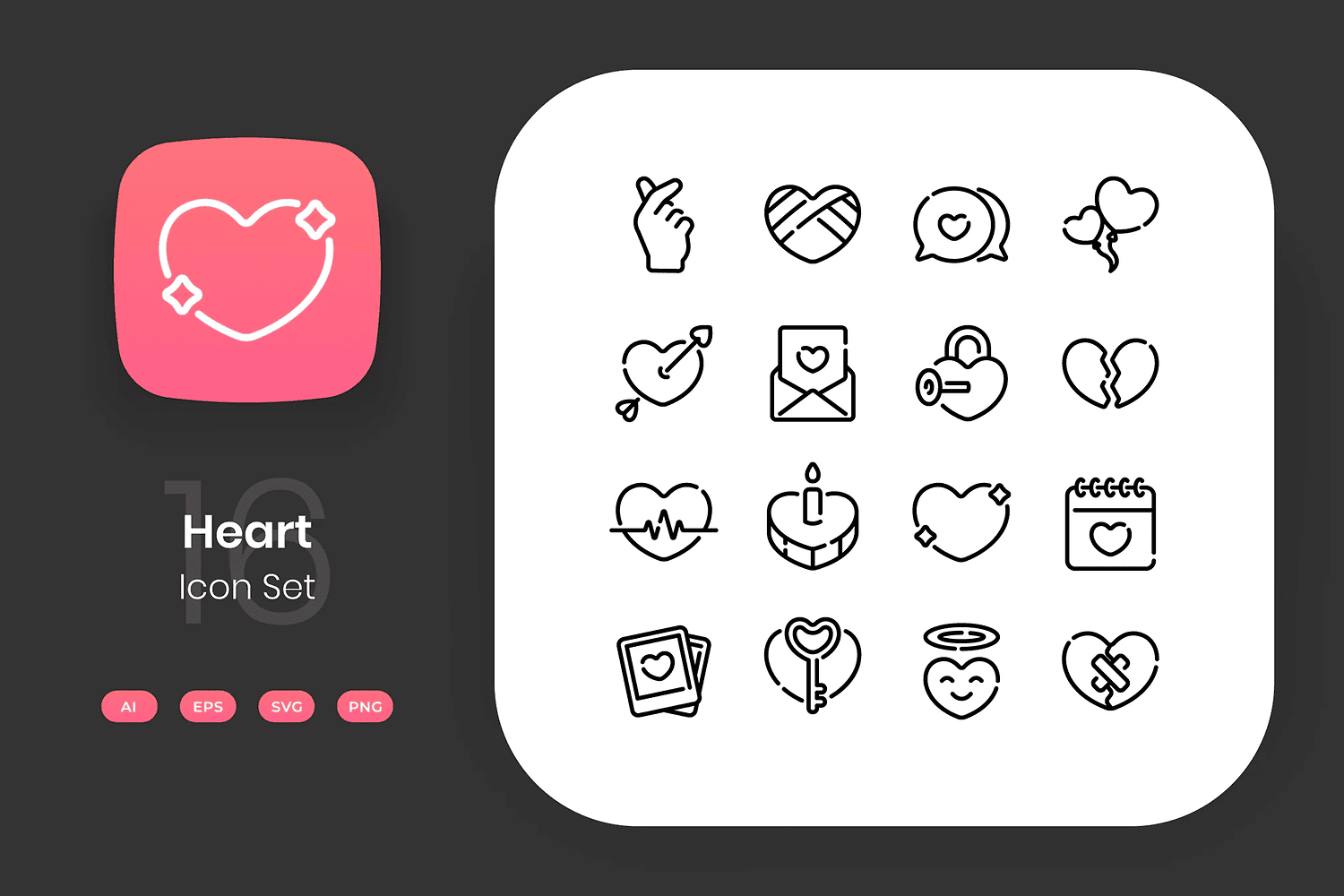 Heart Icon Set