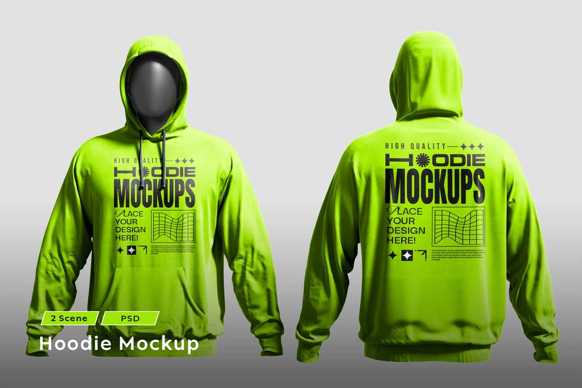 A high-quality hoodie mockup