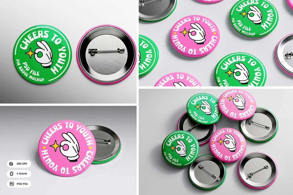 A High Quality Pin Mockup