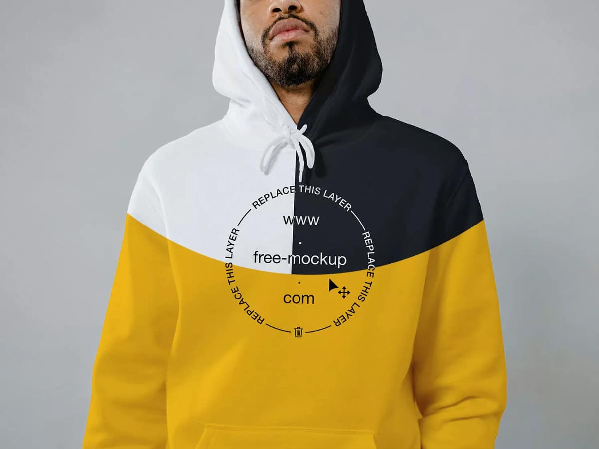 A free hoodie close-up mockup