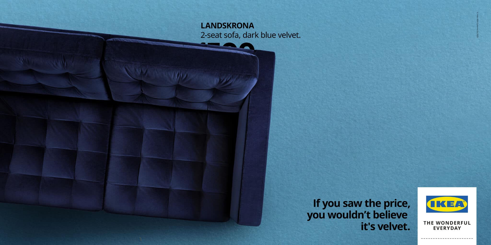 A blue sofa and its hidden price tag