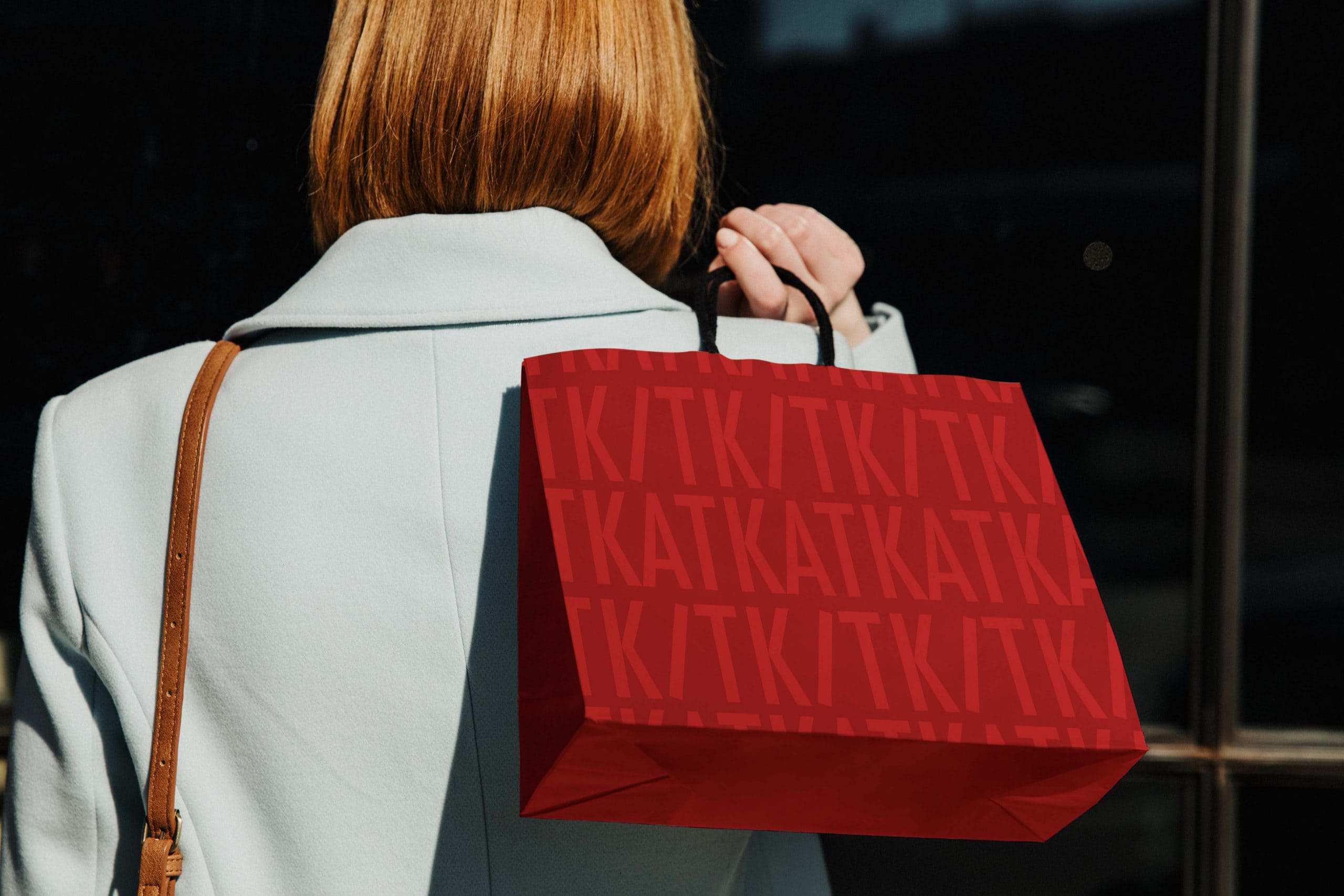 Woman with KitKat bag