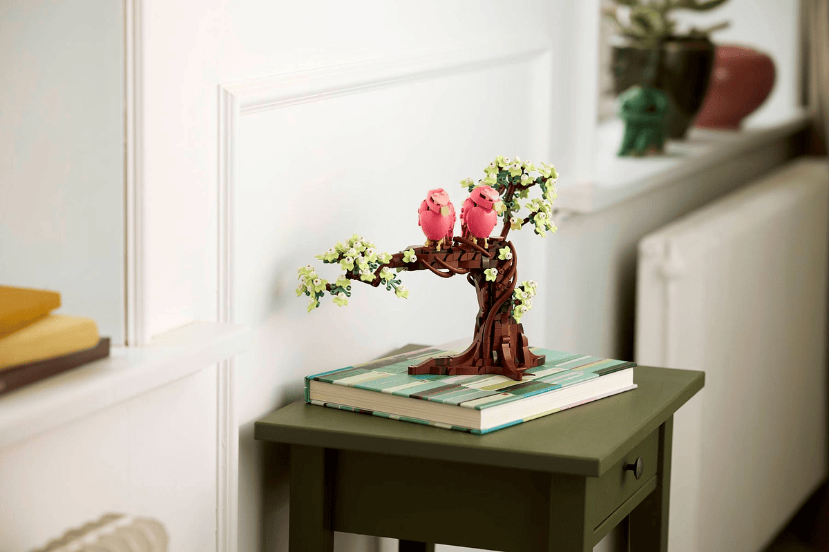 Lego Love Birds on the book