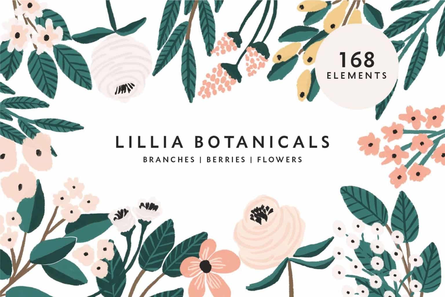 A free PNG floral elements set