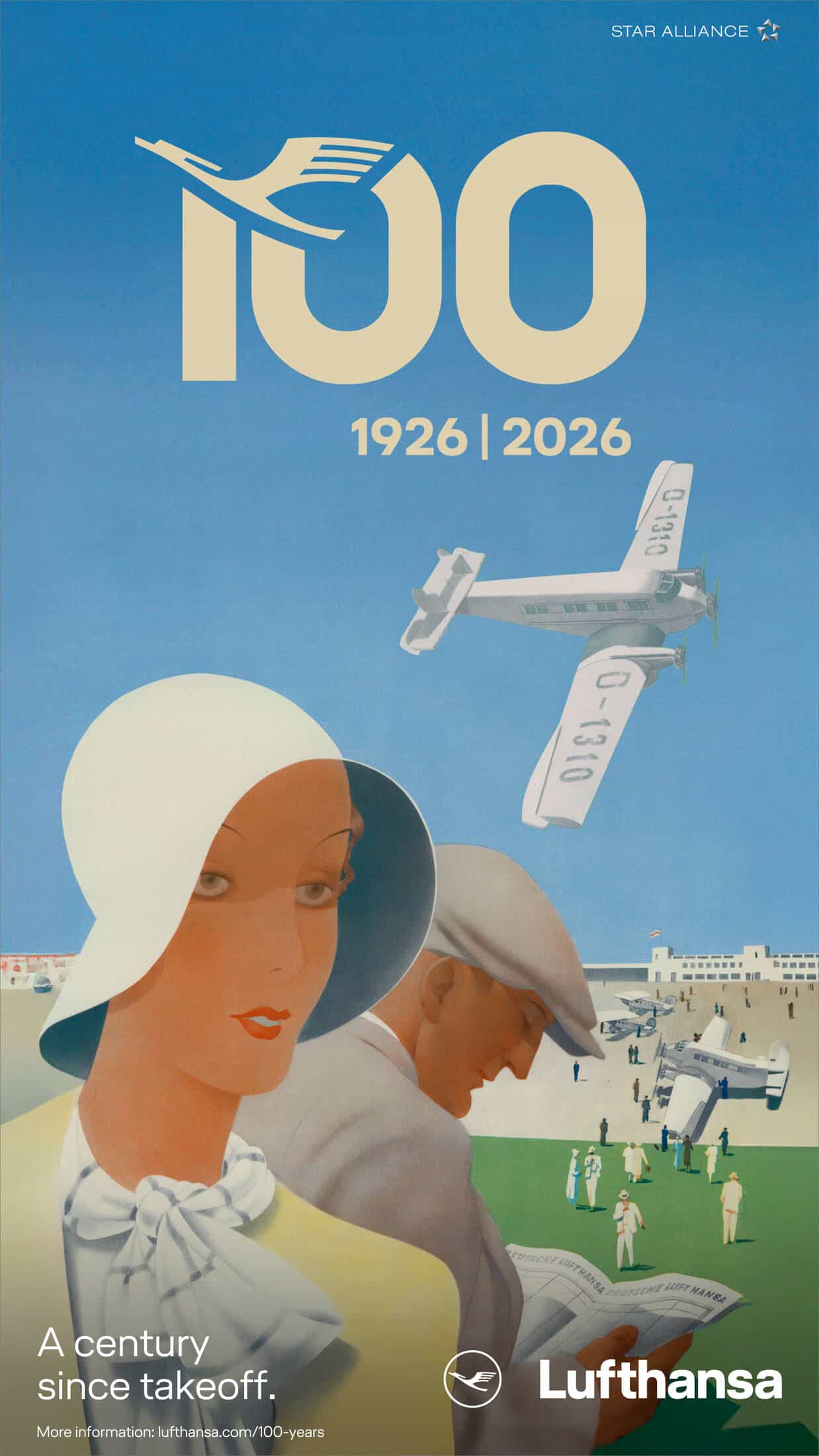 Lufthansa 100th anniversary poster