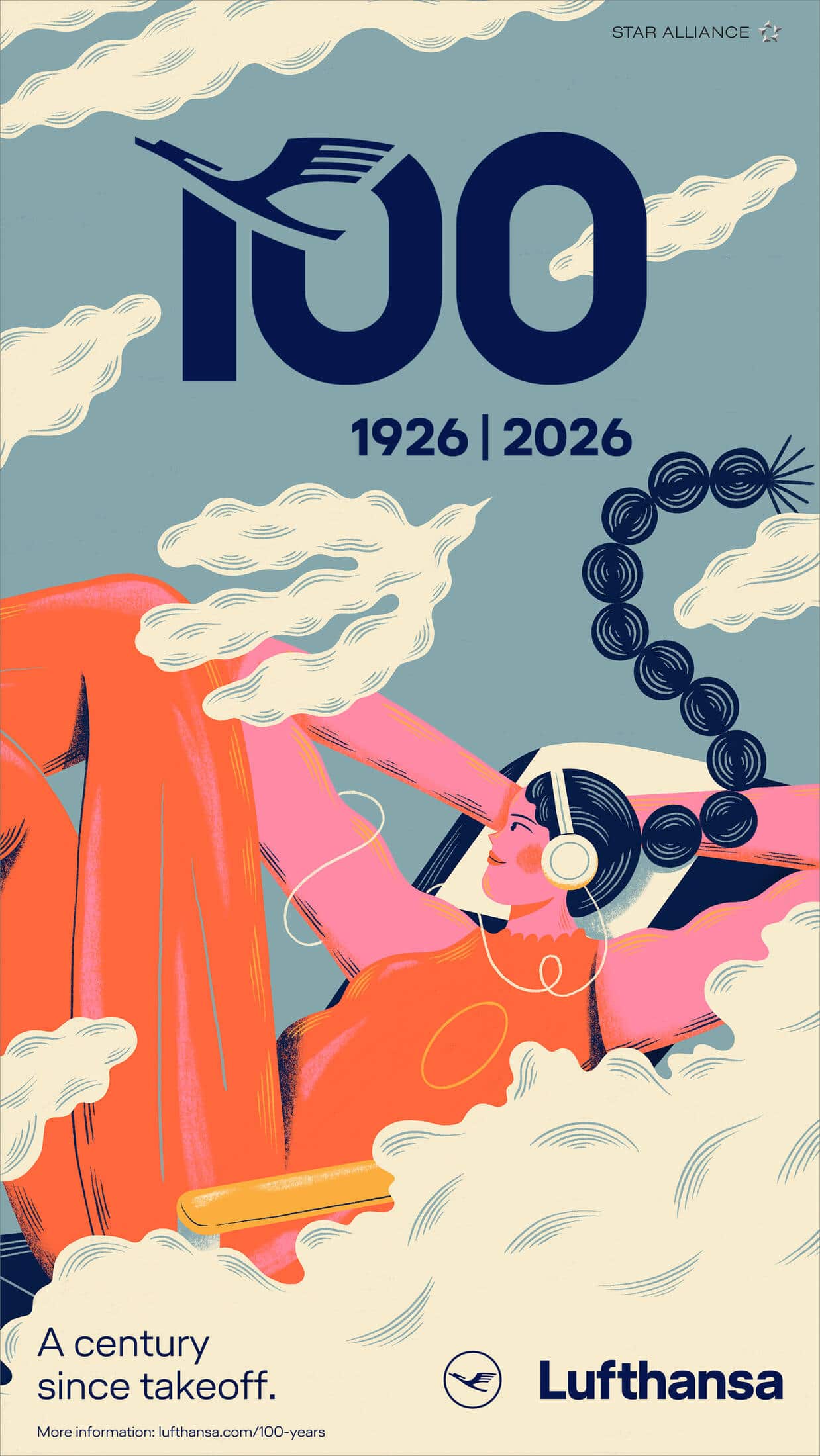 Lufthansa 100th anniversary poster