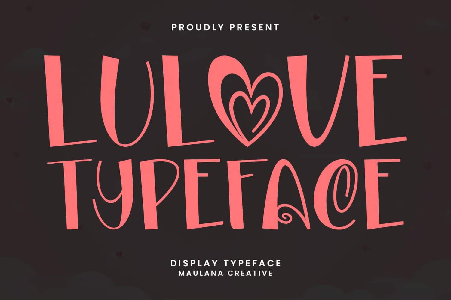 A display Valentine font