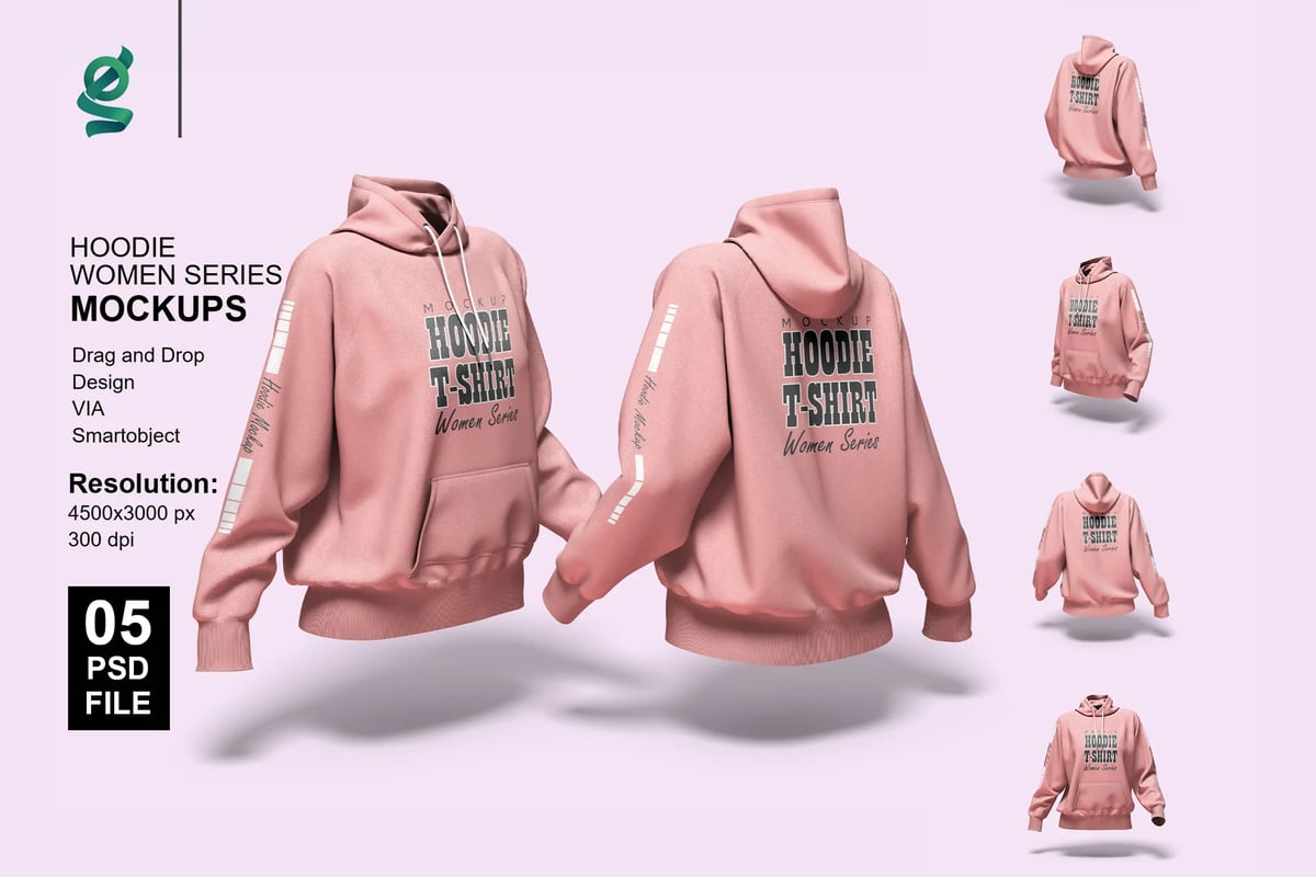 A hoodie mockups women series
