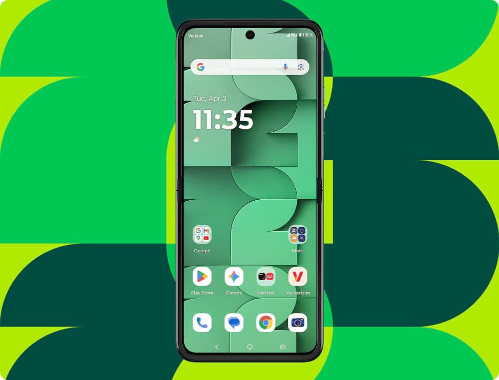 A Motorola FIFA Razr phone fron side