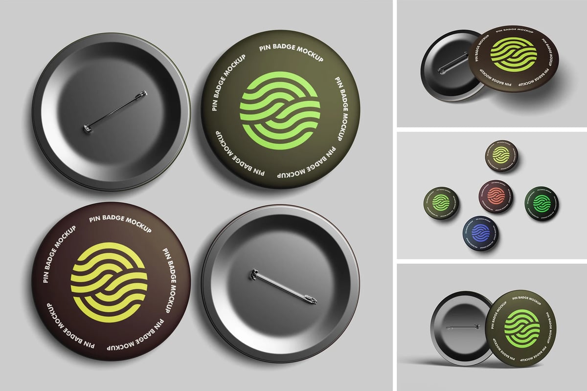 A pin mockup set