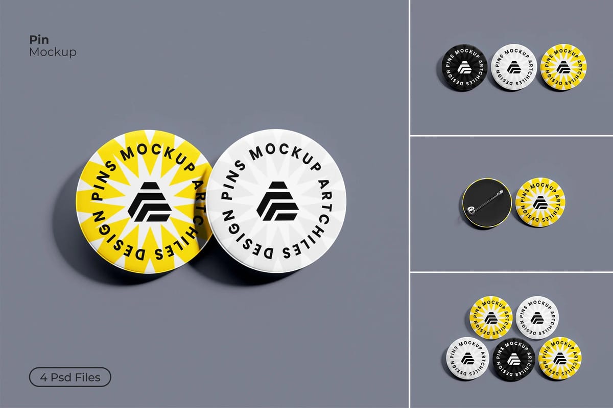 A pin mockup set