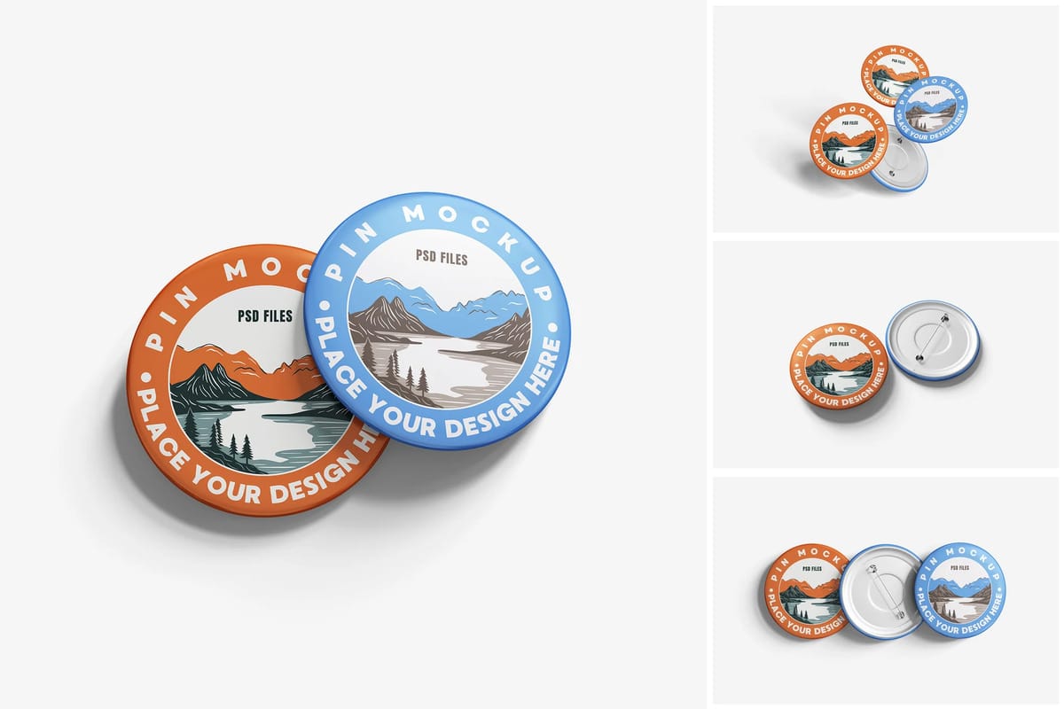 A pin mockup set