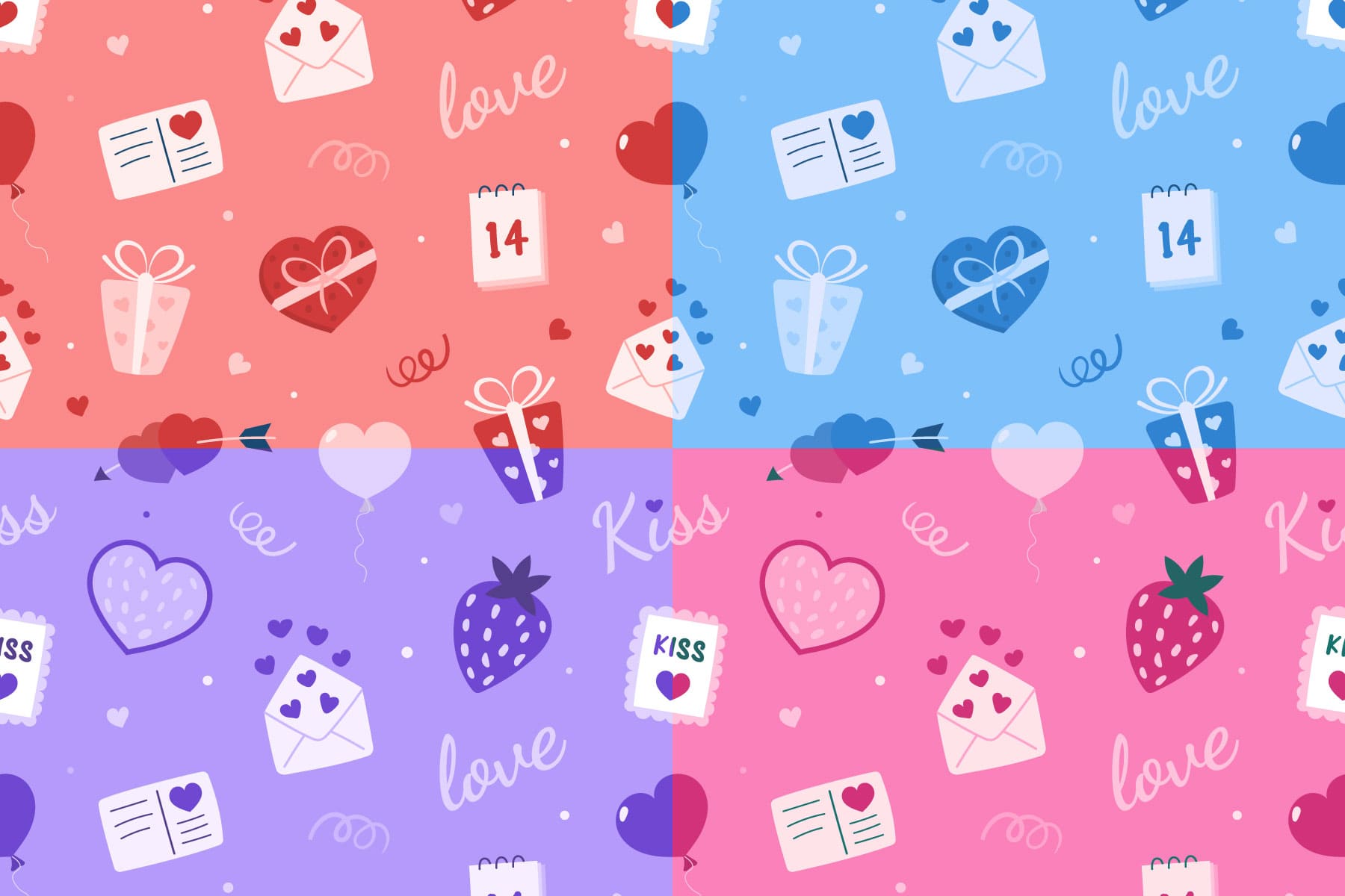 A free romantic Valentine's day pattern