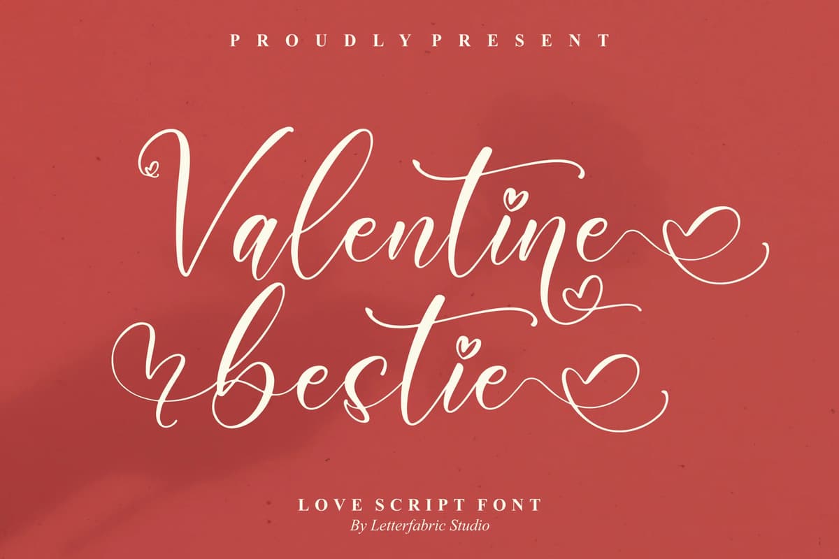Valentine style font