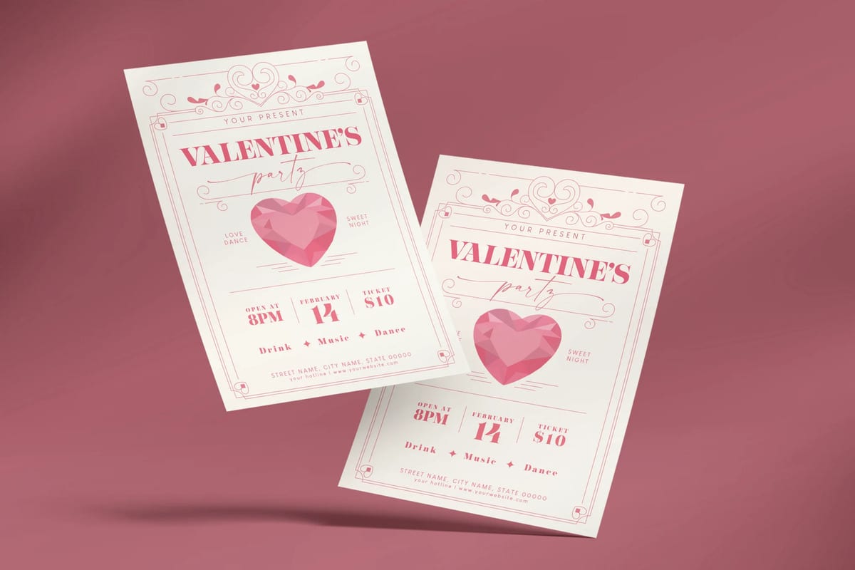 Valentine Event Flyer Template