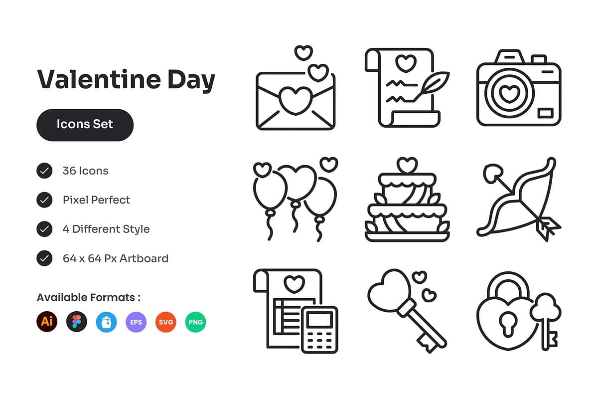 An Valentine Day icon set