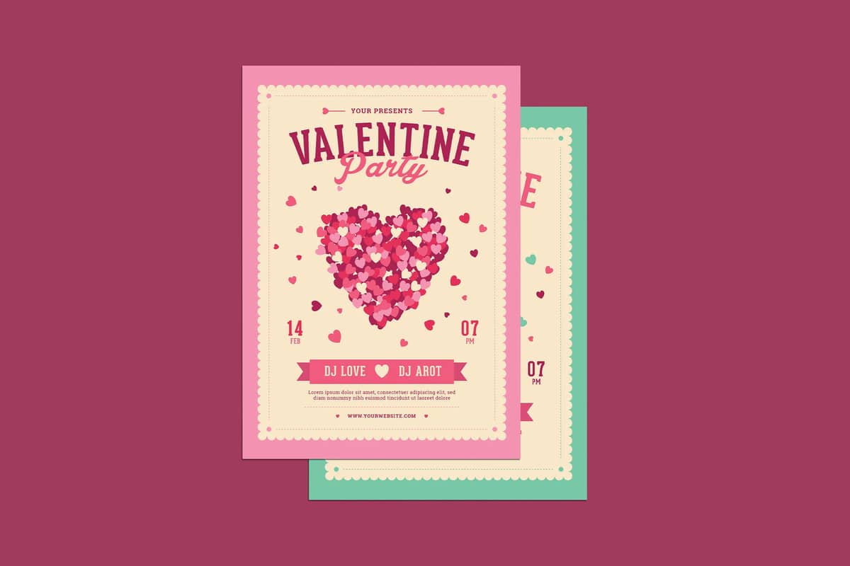 Valentine event flyer