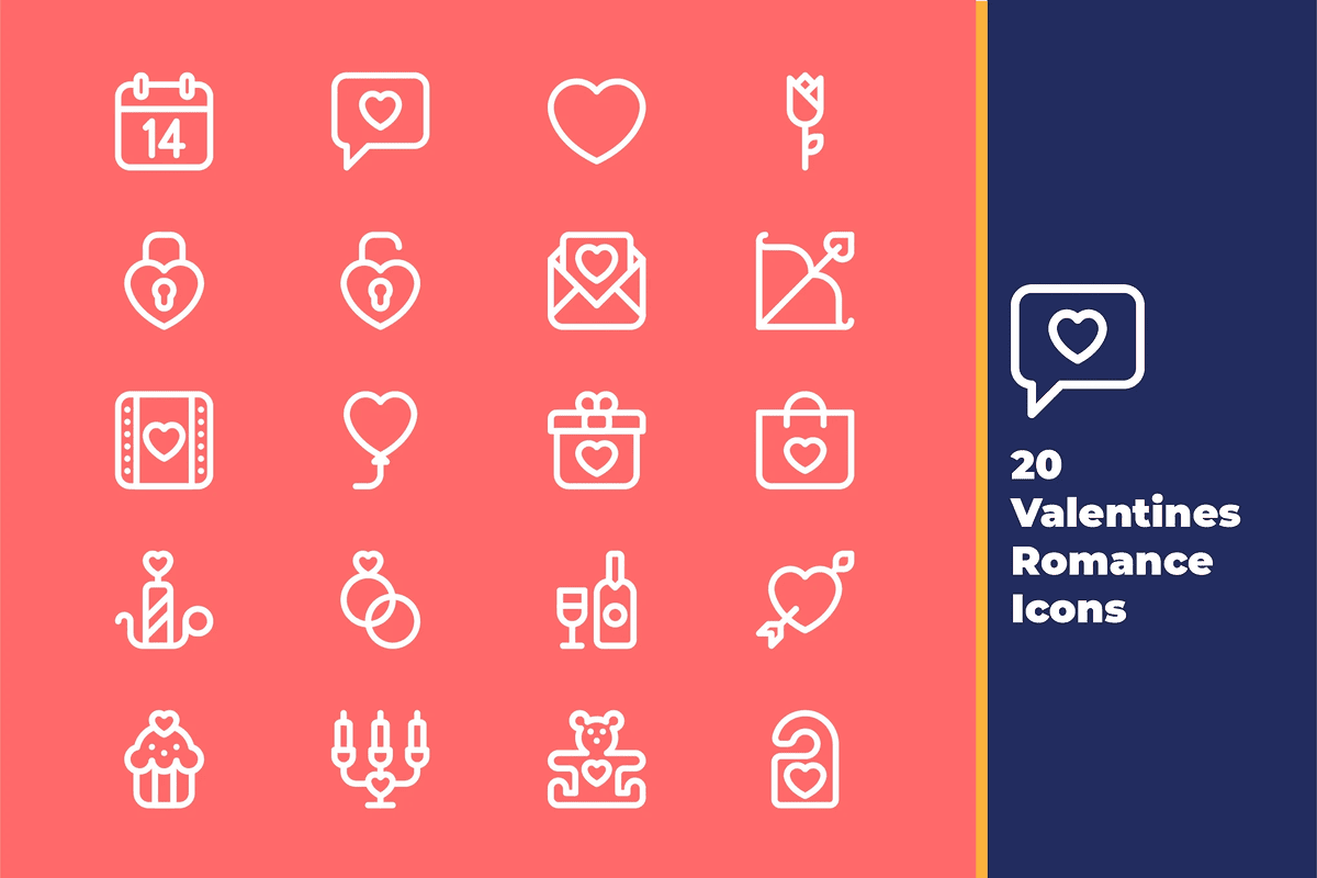 Valentine Romance Icons
