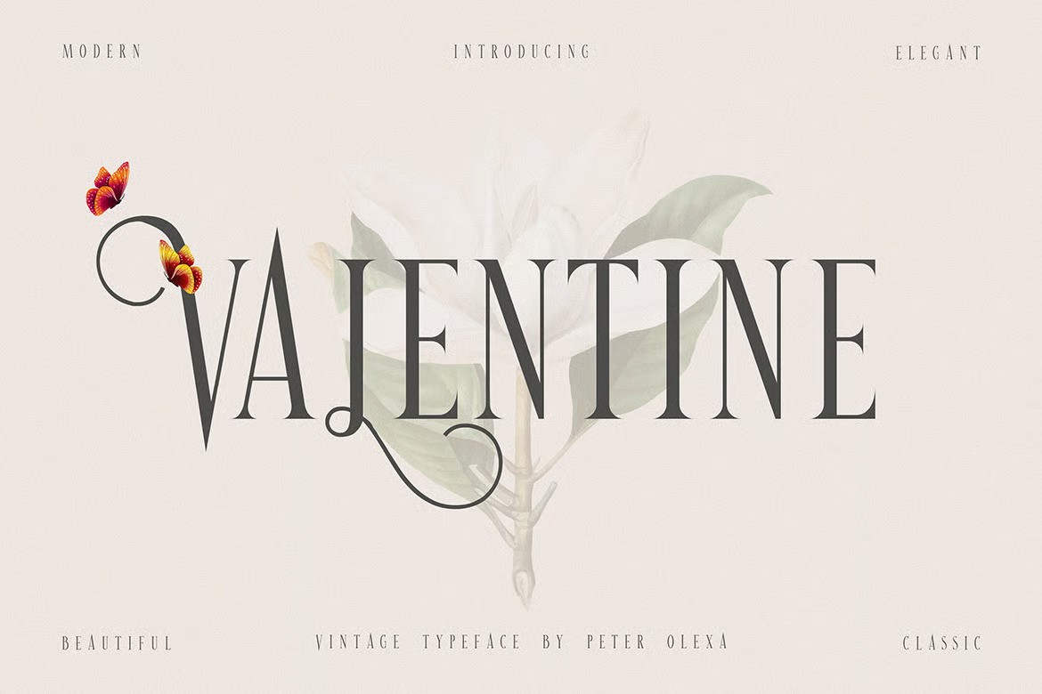 A Valentine display font