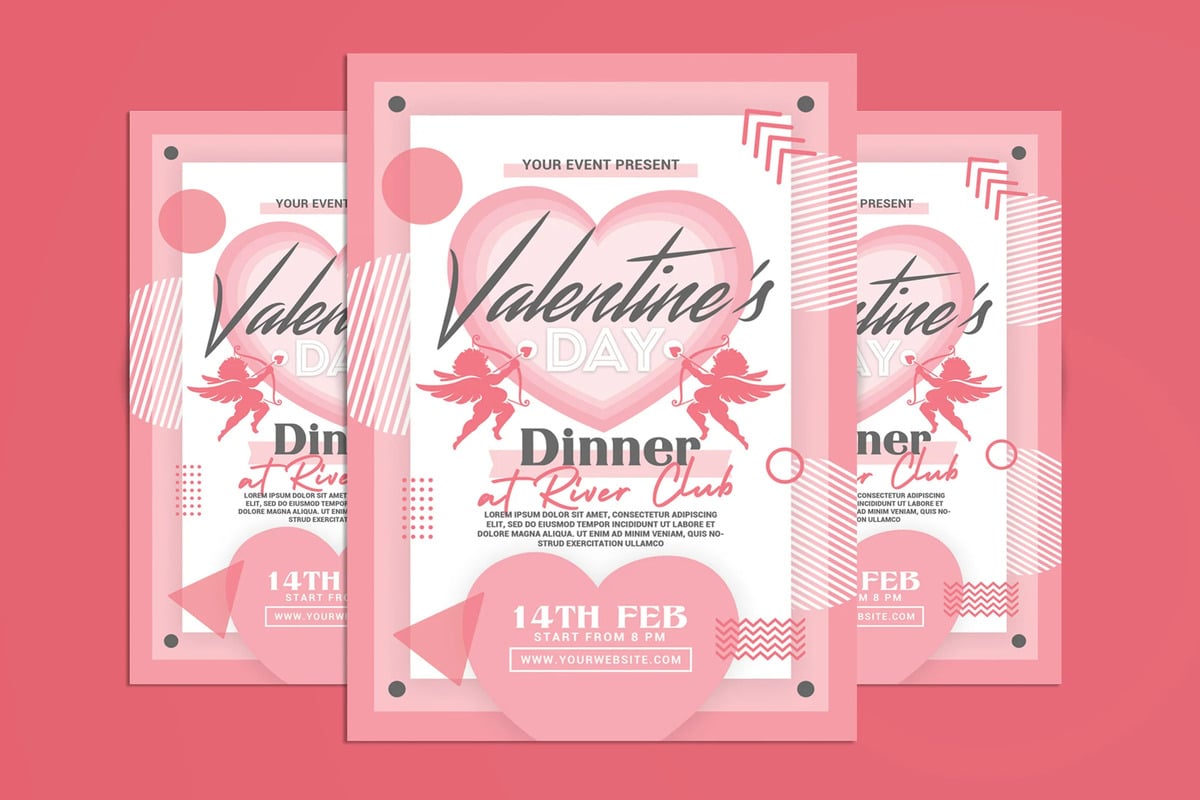 Valentine's Day dinner flyer