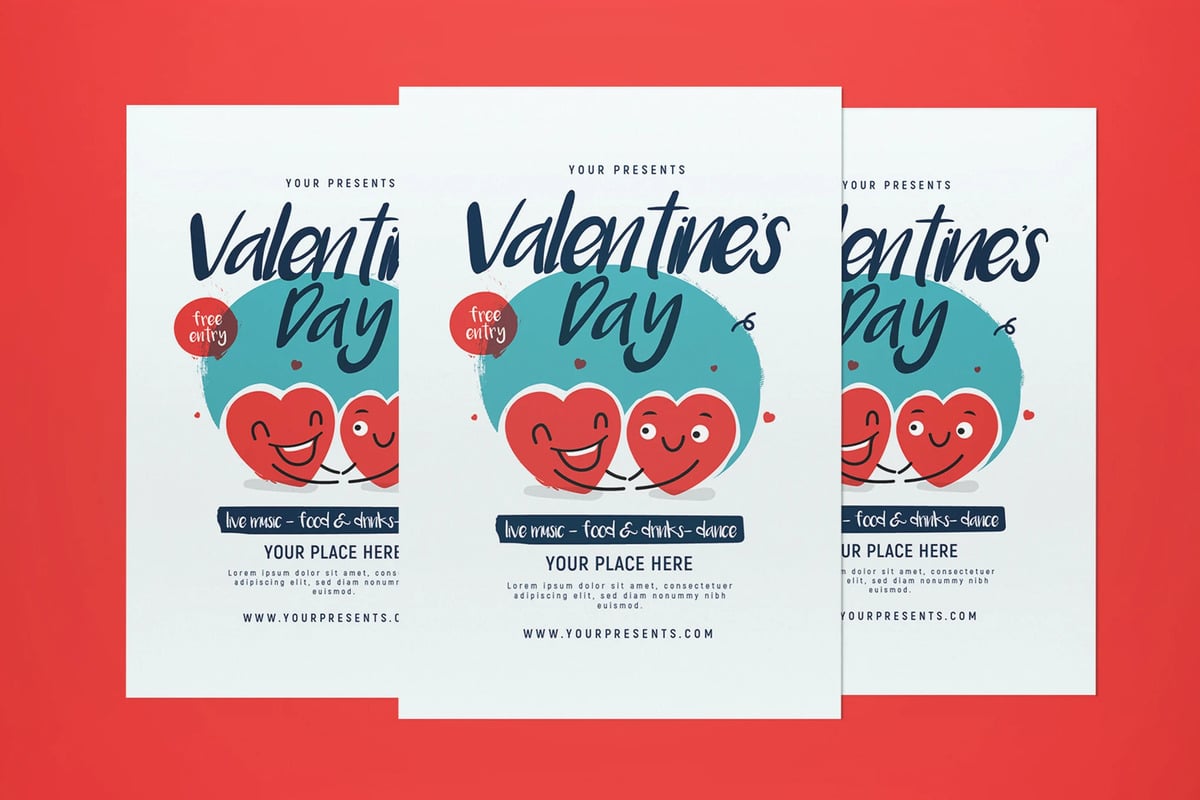 Valentine's Day Flyer Template