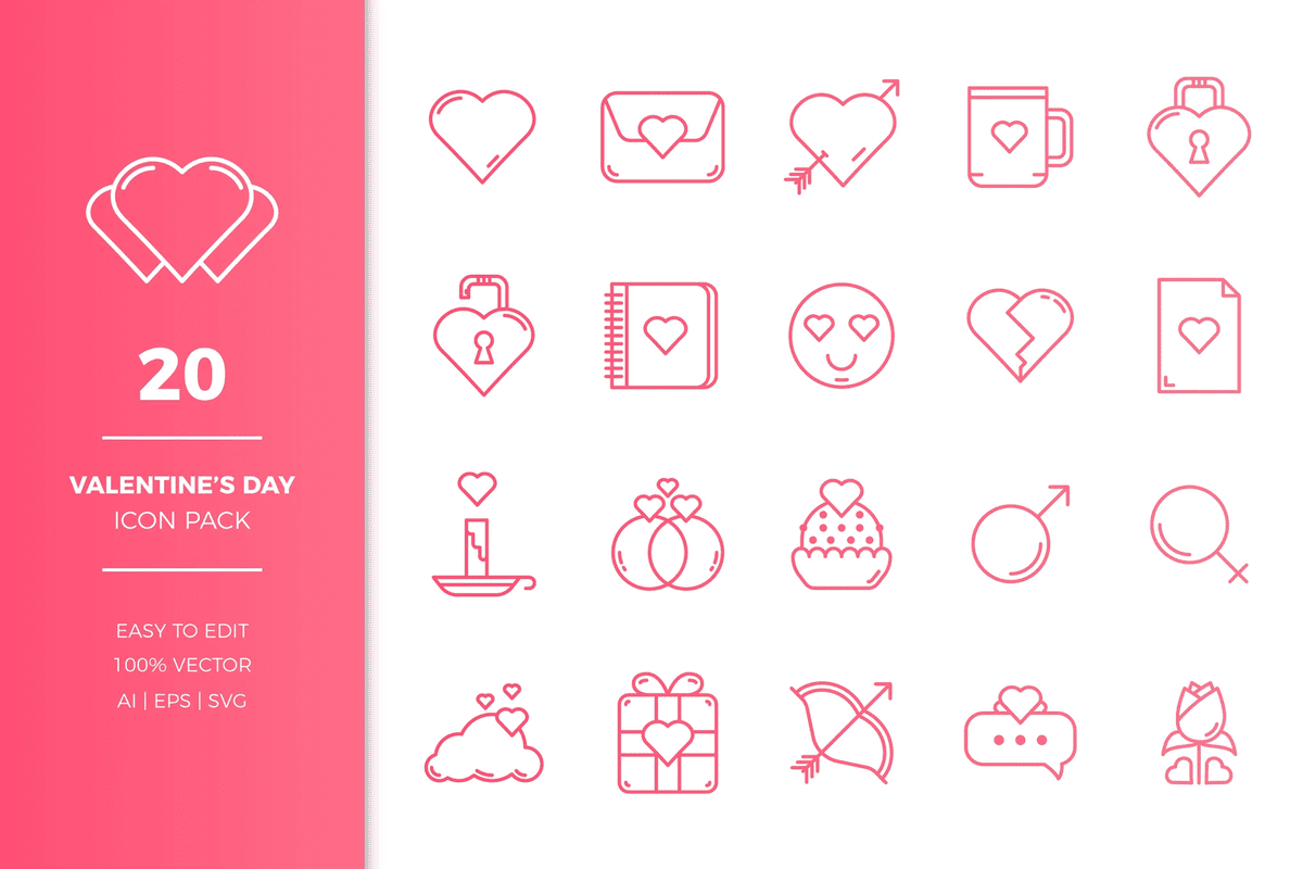 Valentine's Day Icon Collection