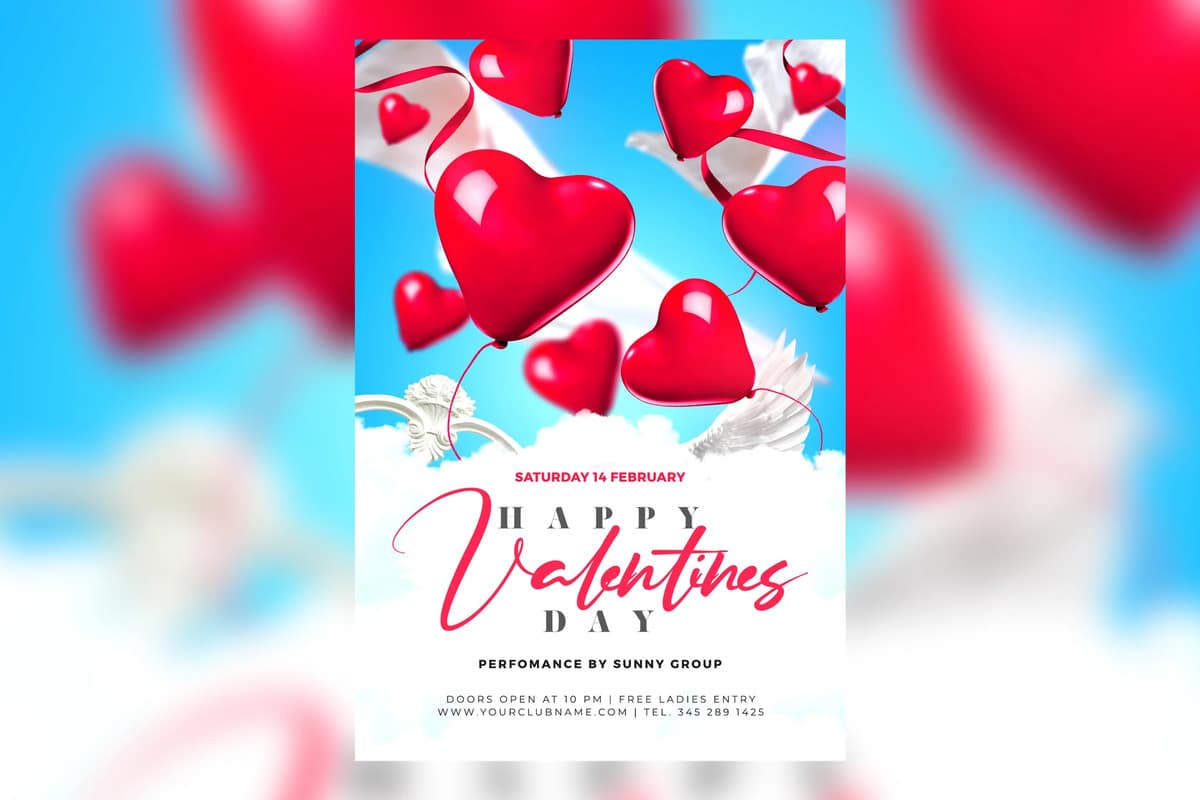 Valentine's Night Flyer Template