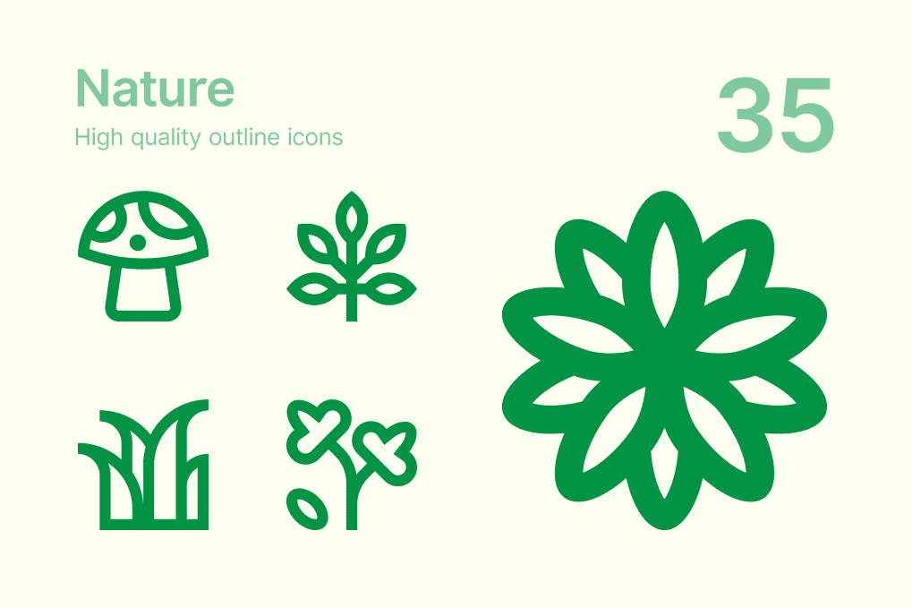 35 Nature Icons Collection