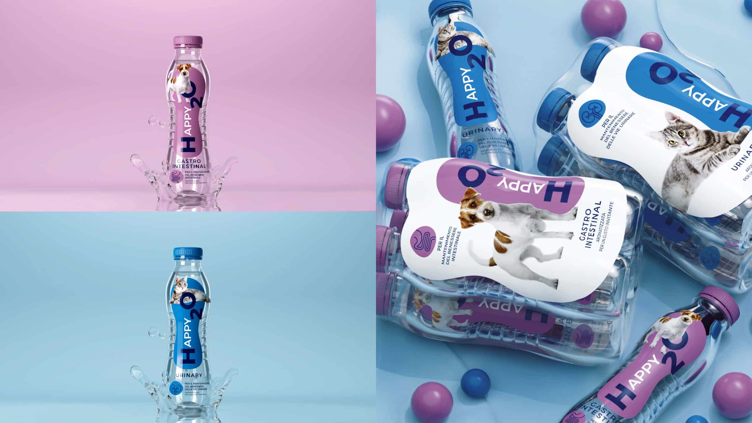 Happy2O bottles in packaging