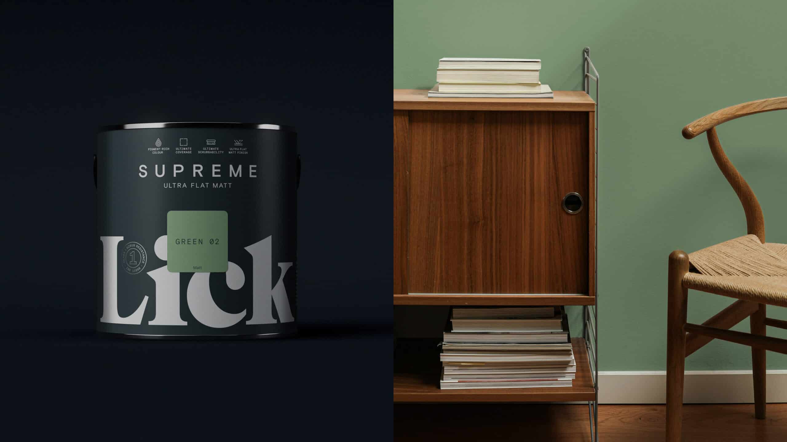 Interior painted with Lick Supreme color