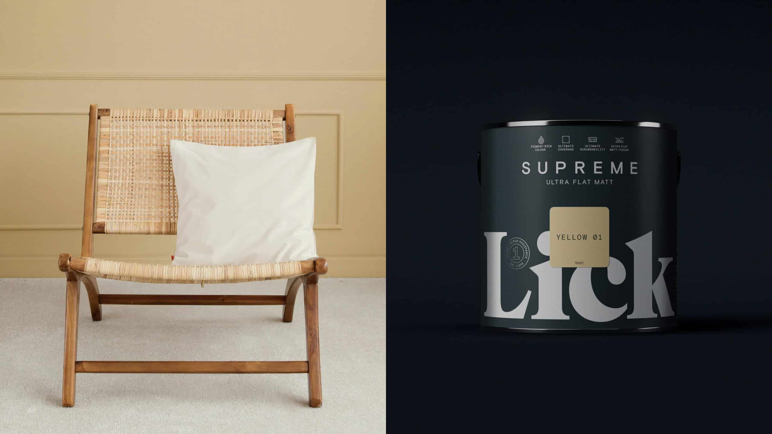 Interior painted with Lick Supreme color