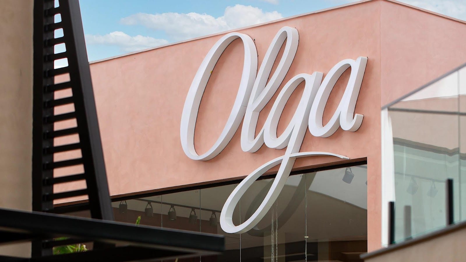 Olga logo on building