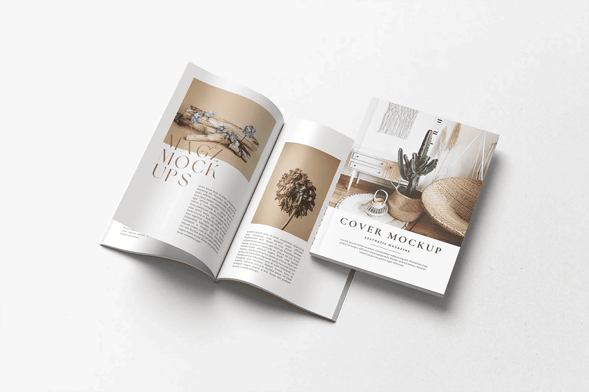 A free a4 magazine mockup